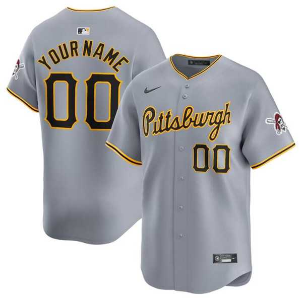 Mens Pittsburgh Pirates Active Player Custom Gray Away Limited Baseball Stitched Jersey